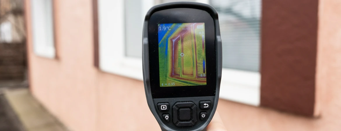 Okno widziane przez kamerę termowizyjną